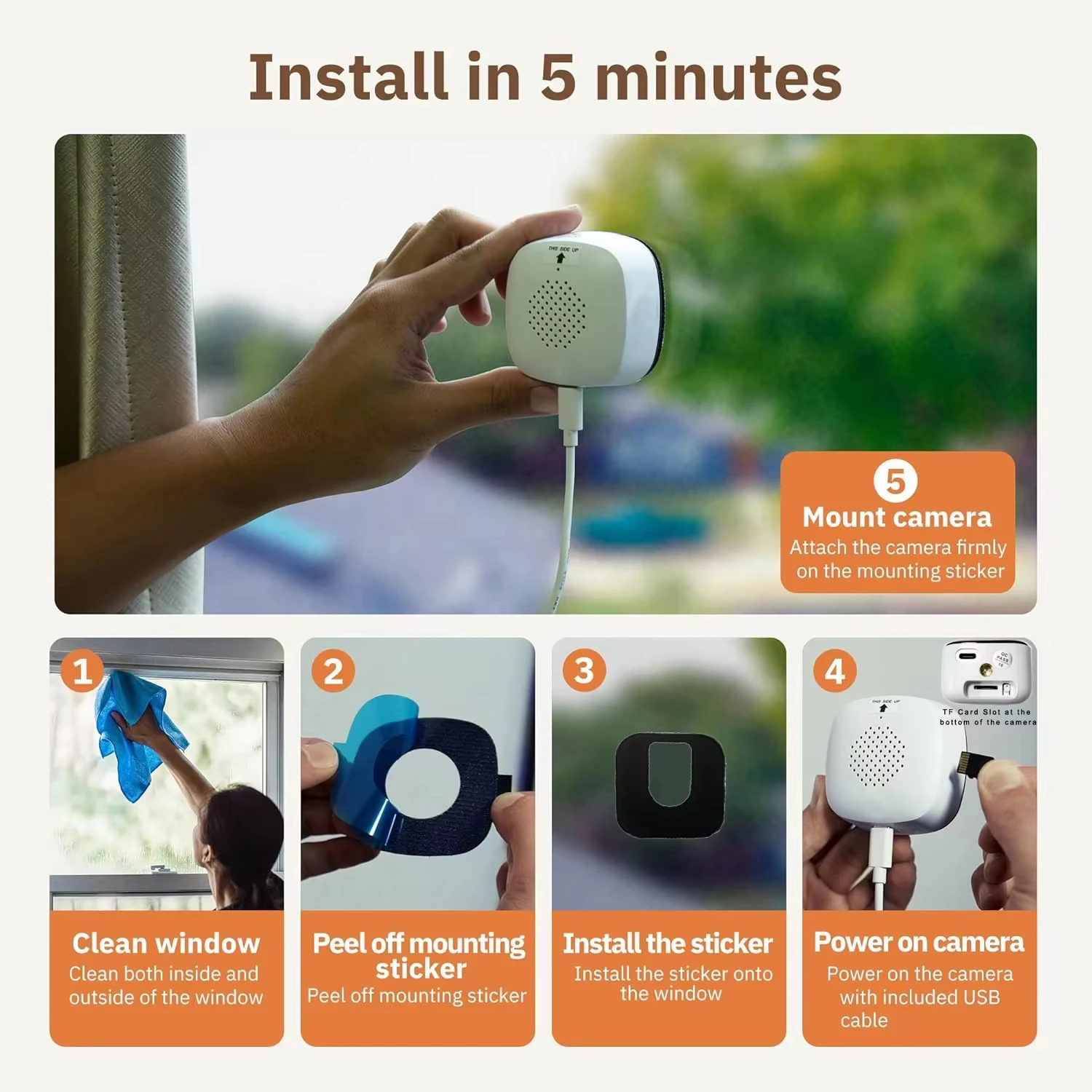Mini-Fensterkamera ersetzt Außenkameras 2,4/5GHz WLAN-Kamera – Bild 5