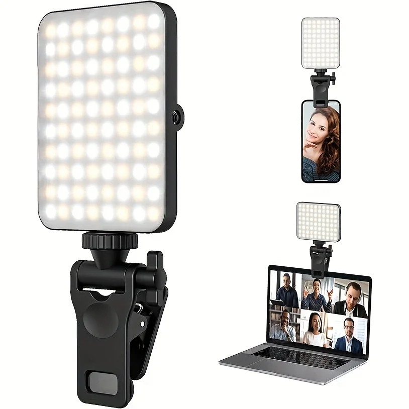 1 Stück wiederaufladbares magnetisches LED-Selfie-Licht, 3
