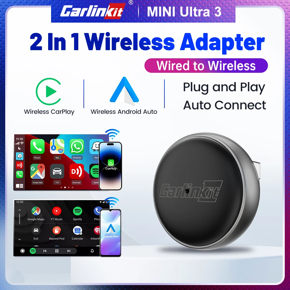 CarlinKit Wireless CarPlay Box Mini Ultra 3, kabelgebunden