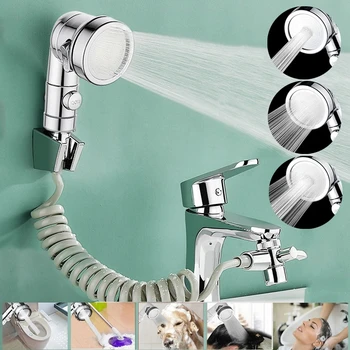 3-Modus-Bidet-Wasserhahn, externer Duschkopf, Badezimmer, Küche, Waschbecken, Wasserhahn-Adapter