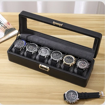Uhrenboxen-Halter, neue Holz-Displaybox, Organizer, rote Oberseite, Geschenkbox für Breitling, Rolex