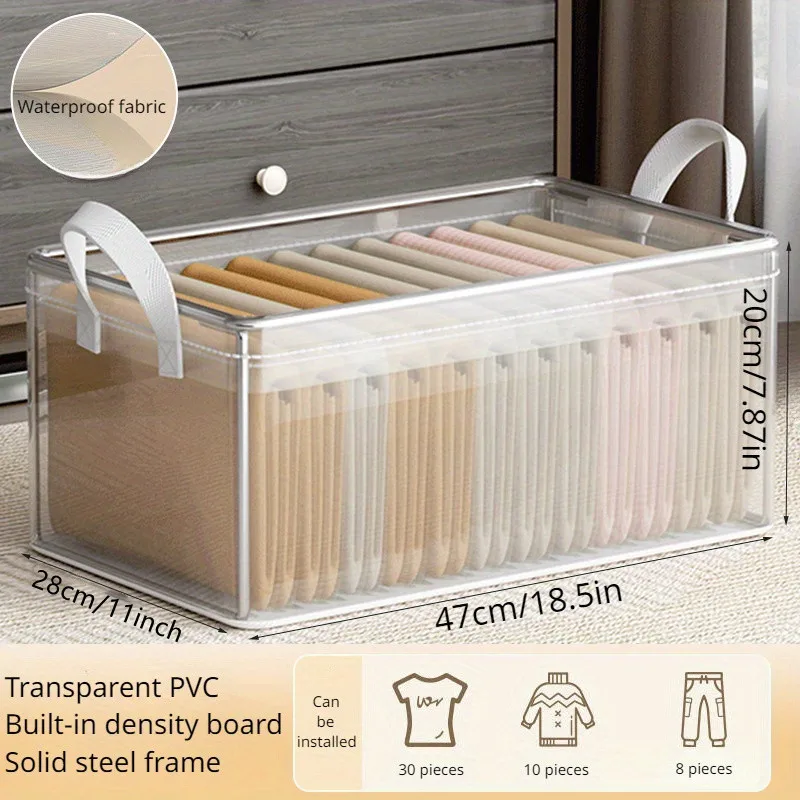 1-teilige transparente PVC-Aufbewahrungsbox mit massivem – Bild 3