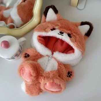Cartoon Nette Puppe Kleidung Outfit Für 20cm Baumwolle Kleidung Fox Bunny Overall Tier Onesize Puppen Zubehör