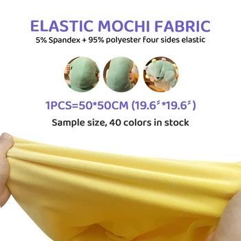 40 Farben 50x50cm Stretch Mochi Glatter Minky Stoff Hopen 95 % Polyester 5 % Spandex Stretch 4-seitiger