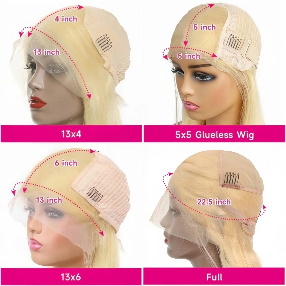 613 Echthaar-Perücken 100% Echthaar Full Lace Wig – Bild 6