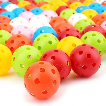 Golf übungs ball 42mm 26 loch innen kunststoff golfball pe material kinder loch spielzeug ball (50 Stück)