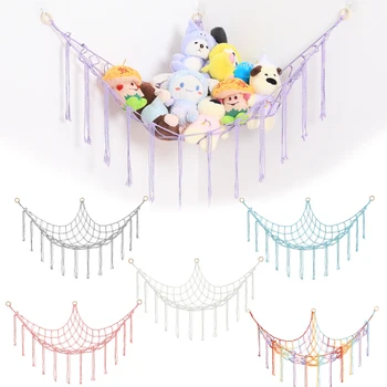 Spielzeug Hängematten Wand Ecke Hängende Lagerung Net Organizer Woven Kinder Gefüllte Mesh Hängematte Baby