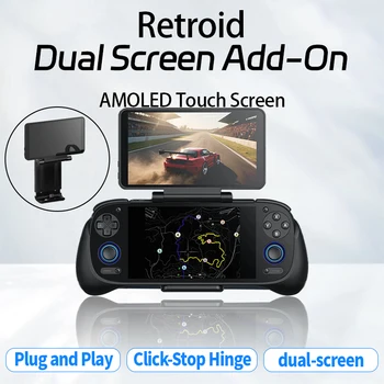 Retroid Dual Screen Add-on Erweitern Sie das 5,5-Zoll-Oled-Bildschirm-Rückclip-Design mit Typ-C-Stecker