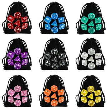 DND Würfel Polyedrische Würfel RPG transparentes Würfelspiel-Set Verschiedene wunderbare Farben für DND RPG