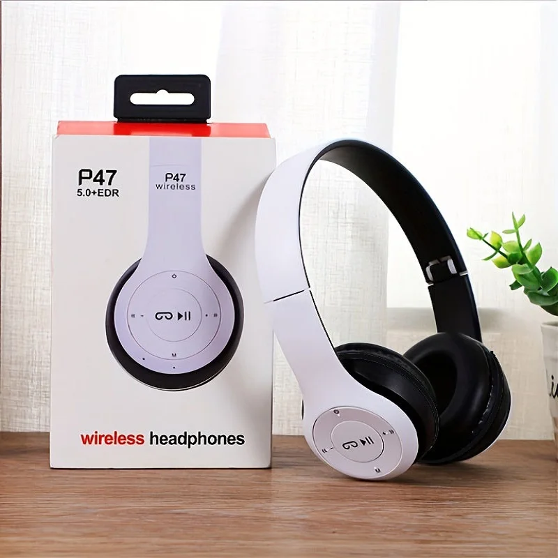 P47 Bluetooth 5,0 Drahtlose Kopfhörer Faltbare HIFI Stereo