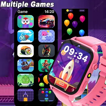 100 + Spiel SmartWatch Kind Kind HD Bildschirm Beleuchtung Musik Smart Uhr Junge Mädchen Geschenk Kinder