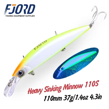 Fjord 110s 37g 90s 29g 70s 17g schwer sinkende Elritze Angeln lockt Salzwasser Süßwasser Long Casting Meer