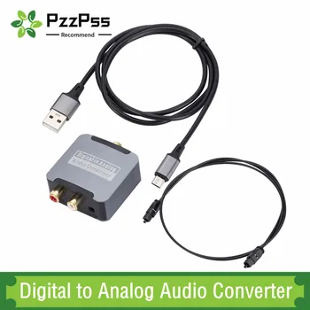 DAC Digital-Analog-Audio-Konverter, optisches SPDIF, Toslink, Koaxial-Eingang zu L/R, RCA
