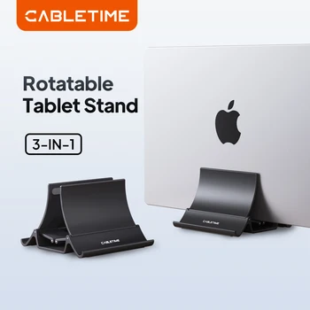 CABLETIME Vertikaler Laptop-Ständer, schrumpft automatisch, platzsparend, multifunktionaler Tablet-Ständer