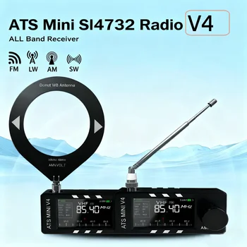 AMNVOLT V4B ATS MINI SI4732 Radio ALL-Band DSP-Radio FM AM SSB LSB USB-Empfänger, integrierter Hi-Z