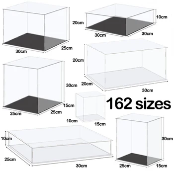 Montieren Sie Acryl-Vitrine, klare Display-Box für Sammelfiguren, staubdichte Aufbewahrungsbox, Organizer