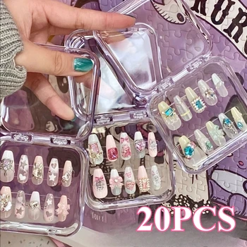 Leere Nagelboxen zum Verpacken, quadratische Form, mit Nagelspitzen, zum Aufdrücken von Nagelverpackungen