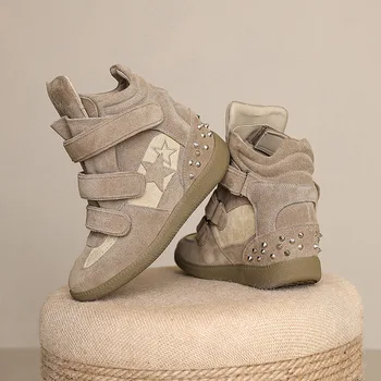 Hochgeschnittene, Dickbesohlte, Modische, Vielseitige, Bequeme, Rutschfeste, Atmungsaktive Damen-Sneaker