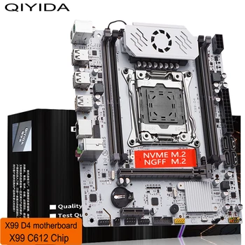 QIYIDA X99 Motherboard D4 TPM2.0 LGA 2011 3 mit M.2-Steckplatz, unterstützt X99 C612chip DDR4-Speicher SATA3.0