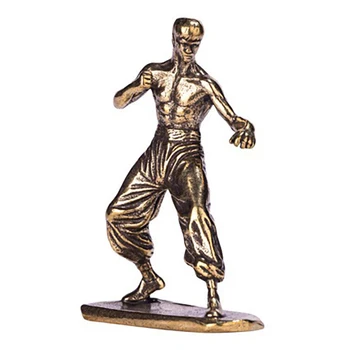 Messing-Kung-Fu-Kampfkünstler-Statue Multifunktionale Raumdekoration Filmthemen-Kollektion