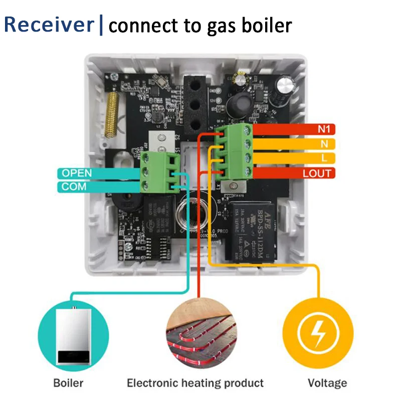 RF Wireless Thermostat Smart WiFi Boden Heizung Für Gas – Bild 6