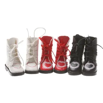 1 paar Mini PU Leder Stiefel Herz Bandage Schuhe für Für Blythe Puppe Schuhe 1/6 Handgemachte Exquisite Herz