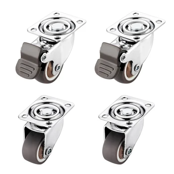 1 1,25 1,5 2 Zoll Möbel Caster Weiche Gummi Universal Rad Lenkrolle Roller Rad Für Plattform Trolley (4 Stück)