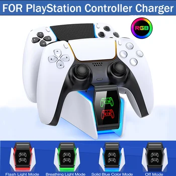 RGB Controller Ladestation Für PS5 Dual Schnelle Ladegerät RGB Anzeige Ladestation Docking Station Für PS5