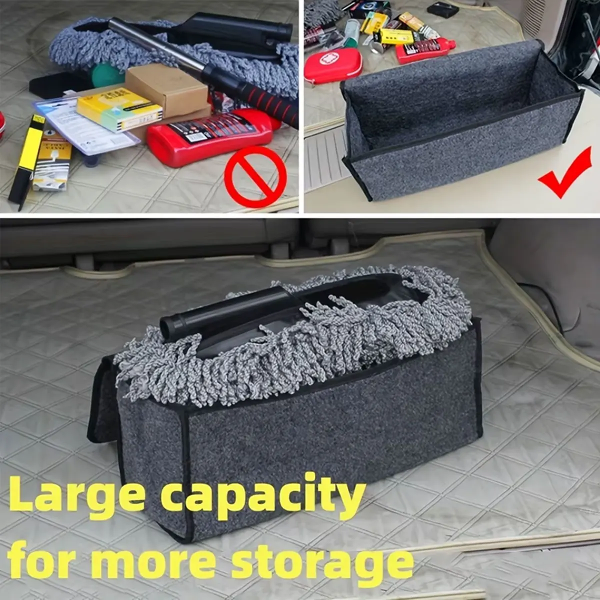 1pc Auto Lagerung Filz Box Für Dunkelgrau Anti Slip Lagerung – Bild 4