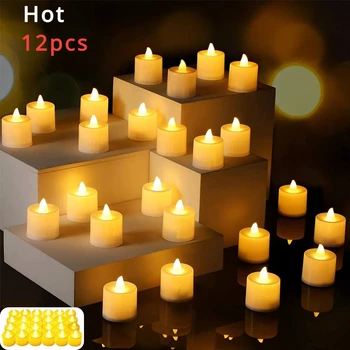 LED-Kerze, batteriebetrieben, flammenlose Teekerze, gefälschte Kerzenlampe, Hochzeit, Geburtstag, Party