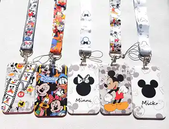 Cartoon Anime Maus PVC-Kartenhülle Studenten-Campus-Halsband-Kartenhalter Schlüsselband Ausweishalter
