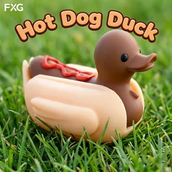 Dekorative Entenfigur im Hot-Dog-Stil, Sammlerstück, Regal-Dekoration für Zuhause, Schreibtisch