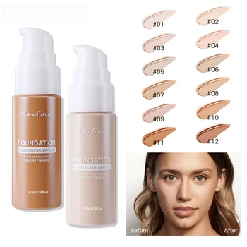 Flüssige Foundation, effektiver Concealer, wasserfest, schweißbeständig, Make-up, professionelle Kosmetik