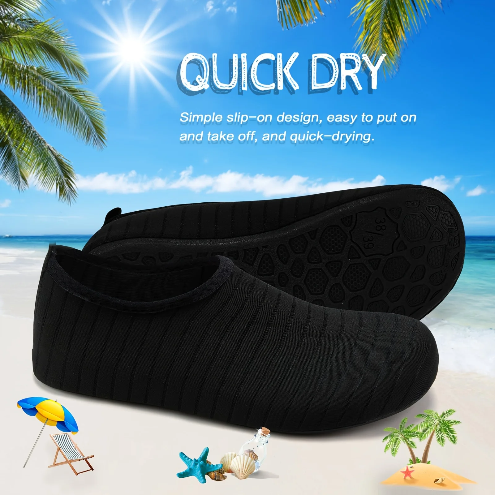 1 Paar Wasserschuhe Damen Barfußsocken Anti-Rutsch – Bild 2