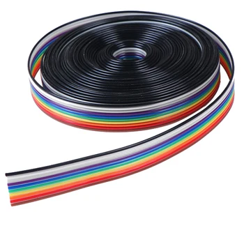 5 Meter 10P Kabel Flachbandkabel 10 Wege Flachkabel Farbe Regenbogen Flachbandkabel Draht 5M