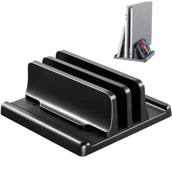 4-in-1-Büro-Laptop-Ständer, vertikal, platzsparend für den Schreibtisch, einfach zu platzieren