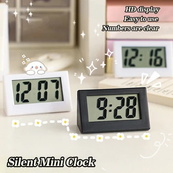 Elektrische Wecker Schreibtisch Uhr LCD Bildschirm Digitale Zeit Uhren Büro Desktop Nacht Digital Uhr Einfache