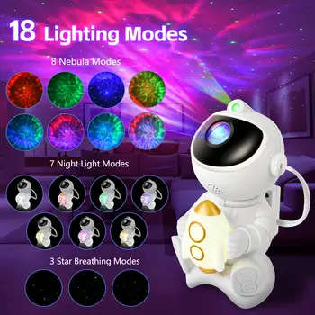 Astronaut LED Stern Projektor Nachtlicht Galaxy Projektoren Bluetooth Lautsprecher für Schlafzimmer Zimmer