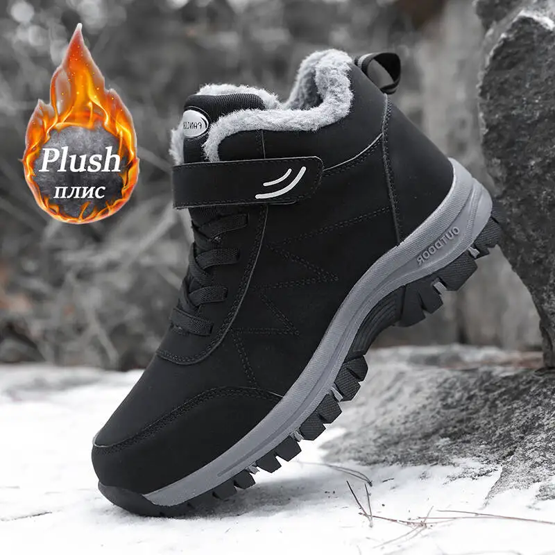 Winter Männer Stiefel Mikrofaser Leder Schnee Stiefel Mann – Bild 2