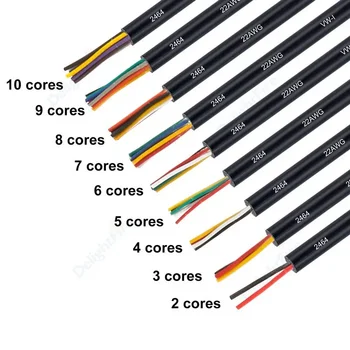 4-adriges Kabel, Kfz-Kabel, flexible LED-Verlängerung, ummanteltes Kabel, 8, 7, 6, 5, 2-adriges Kabel