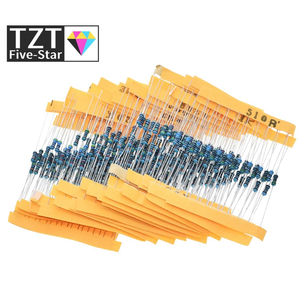 TZT 1 Packung 300 Stück 10–1 M Ohm 1/4 W Widerstände 1 %