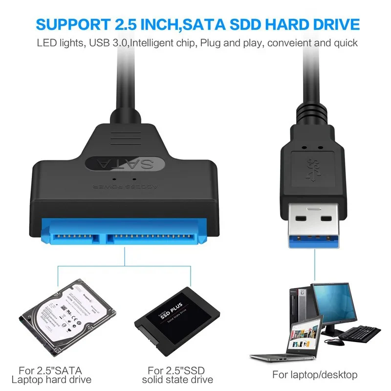 USB 3.0 SATA-Kabel-Adapter, bis zu 6 Gbit/s – Bild 5