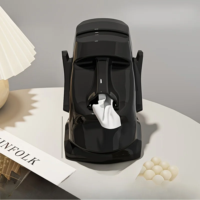 Haushalt Tissue Box Kreative Stein Figur Papier Handtuch Box – Bild 5