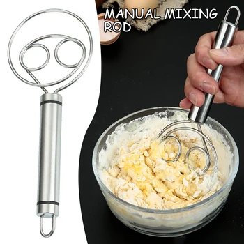 Teig Schneebesen Brot Mixer Edelstahl Kuchen Gebäck Mehl Teig Mixer Mit Hängen Loch Küche Backen Mixer