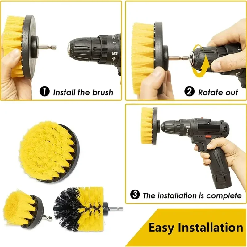 3-teiliges Set Bohrbürsten-Set, Power Scrubber – Bild 2