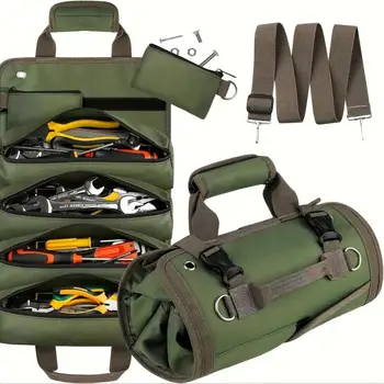 Mehrzweck-Werkzeugtasche, professionelle Multi-Pocket-Hardware-Werkzeugtasche, aufrollbar, tragbare