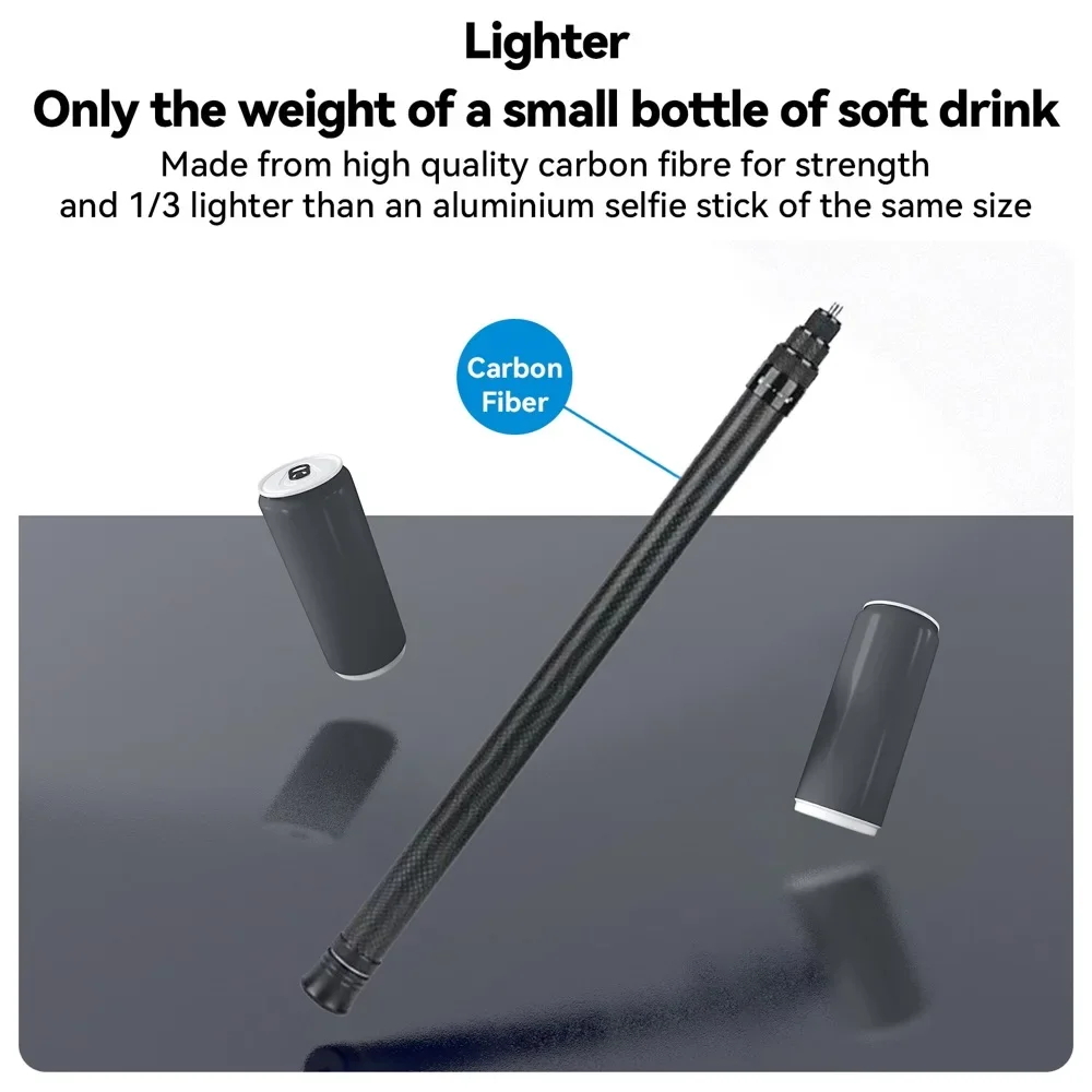 3M Carbon Fiber Selfie Stick für Insta360 X 4/5/ONE/RS – Bild 6