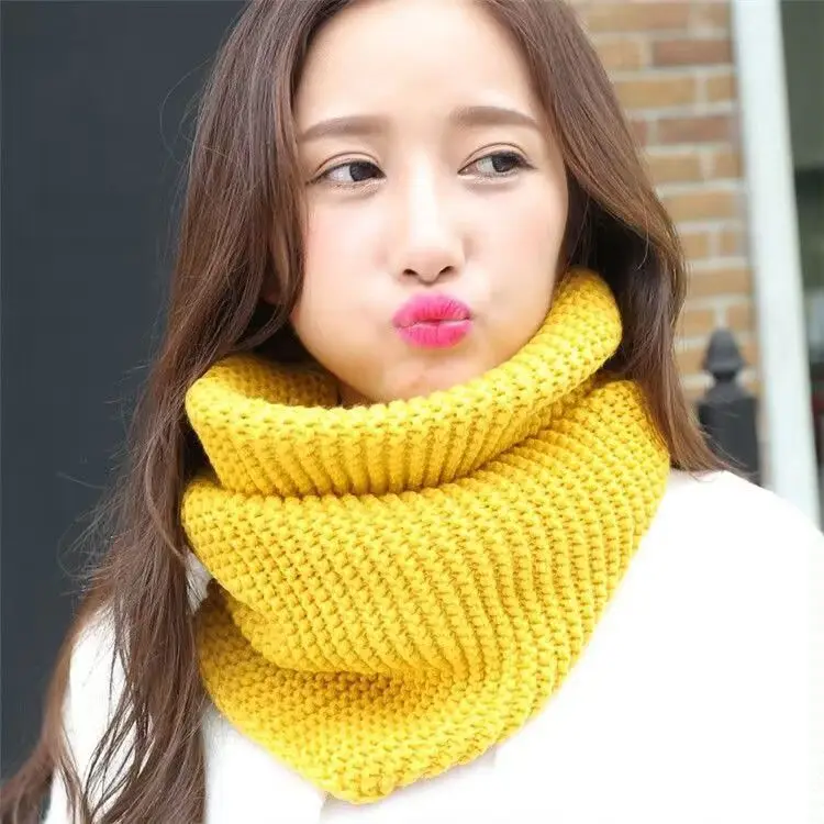 Winterschal für Damen Infinity Strickschal Kreis Halstuch – Bild 4