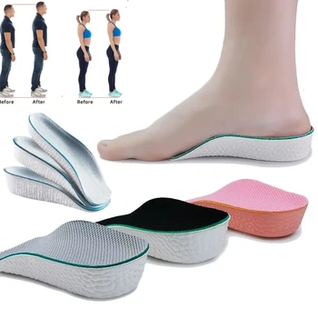 Memory Foam Höhe Erhöhen Einlegesohlen für Männer Frauen Schuhe Flache Füße Arch Support Orthopädische
