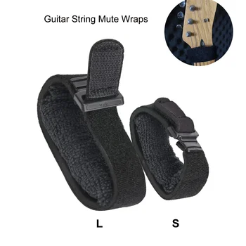Miwayer Black Guitar String Mute Wraps - geräuschreduzierende Bundschalldämpfer für Gitarren, Bässe